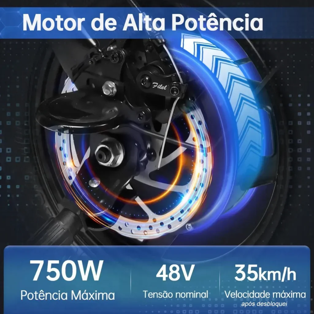 Motor com boa relação potência-autonomia.